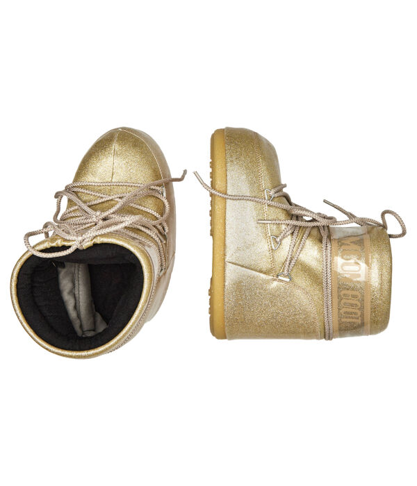 Сапоги женские зимние Moon Boot на платформе, золотой — фото 4