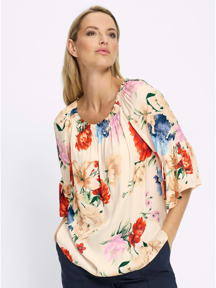 

Блузка-слип с принтом цвета шампанского и ржавчины Heine