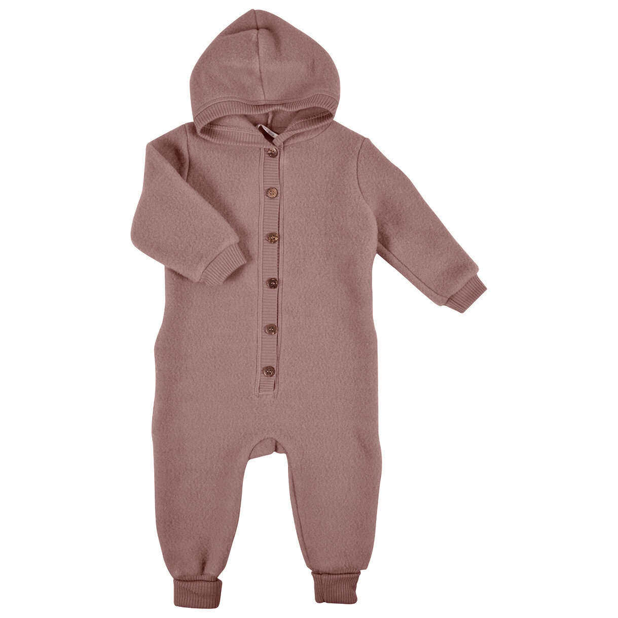 

Комбинезон Mikk-Line Wool Baby Suit with Hood, цвет Burlwood