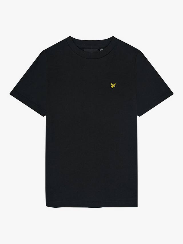 Детская однотонная футболка Lyle & Scott, Jet Black — фото 3