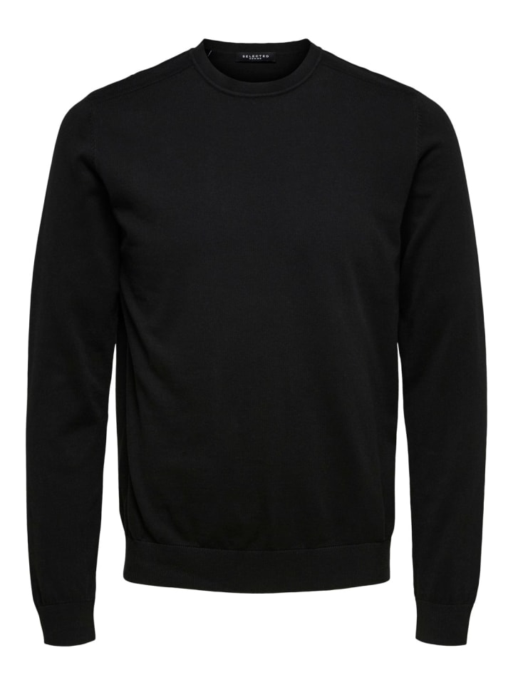

Свитер SLHBERG CREW NECK B черного цвета SELECTED HOMME