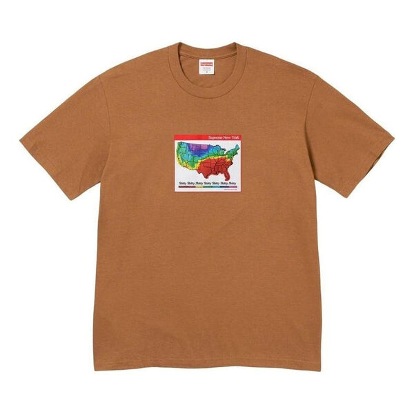

Футболка fw23 week7 weather t-shirt 'brown' Supreme, коричневый