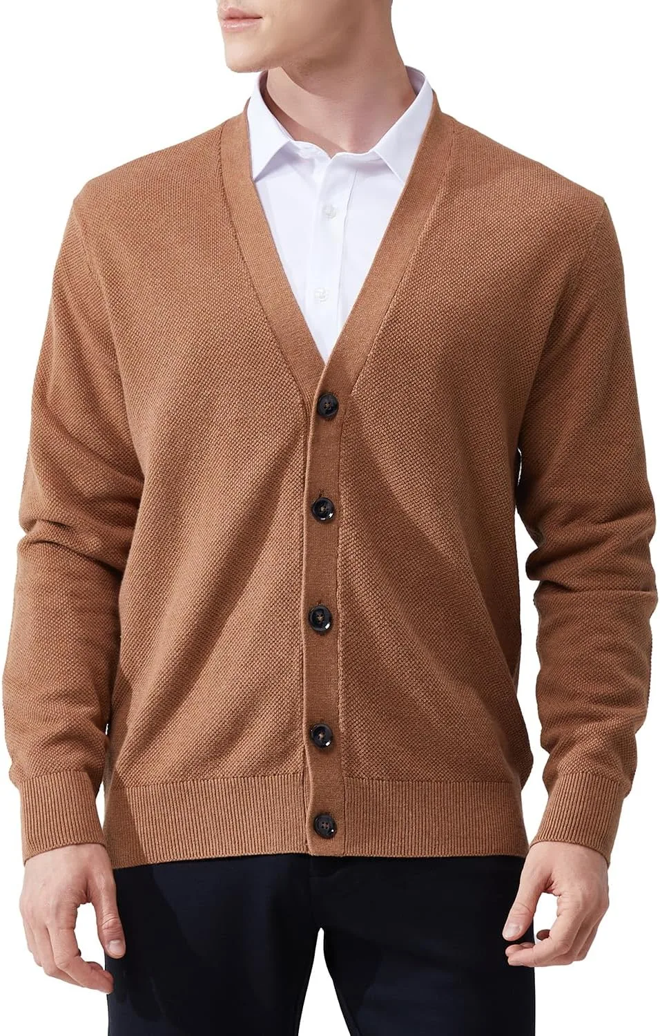 

Мужской кардиган с V-образным вырезом и длинными рукавами TheMenSeven