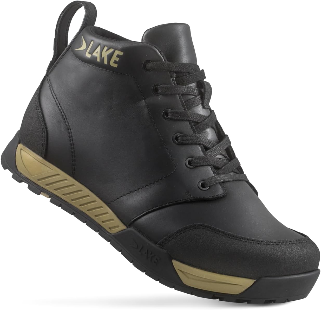 

Водонепроницаемые зимние ботинки для велоспорта и походов Lake MXZ120 - из цельной кожи, совместимы с SPD - черные/песочные