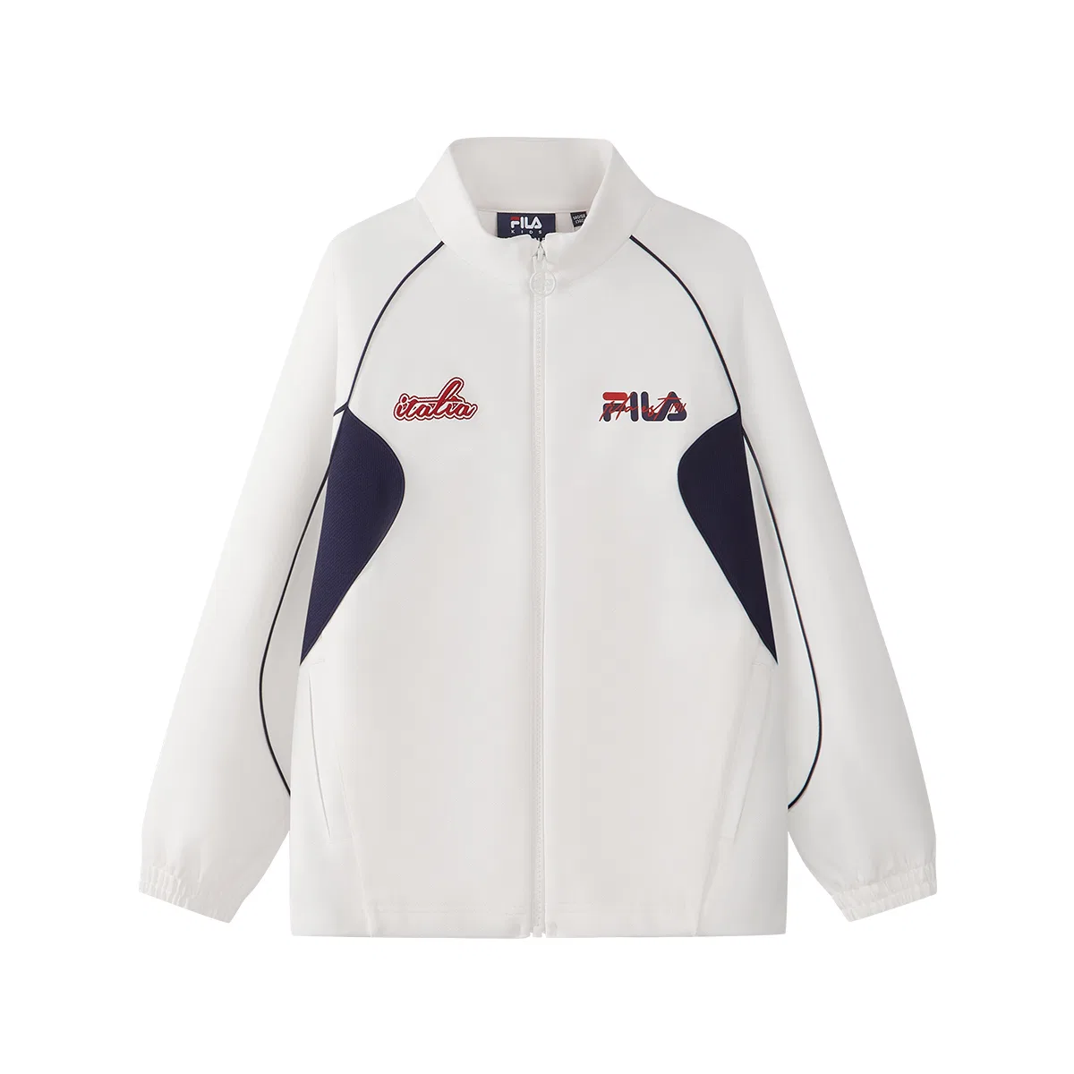 Куртка с воротником-стойкой FILA KIDS, Cloud White