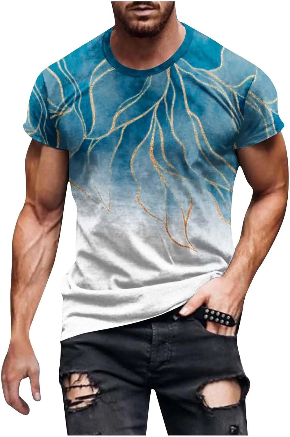 

Футболка Zeiyignr летняя с 3D принтом, короткий рукав