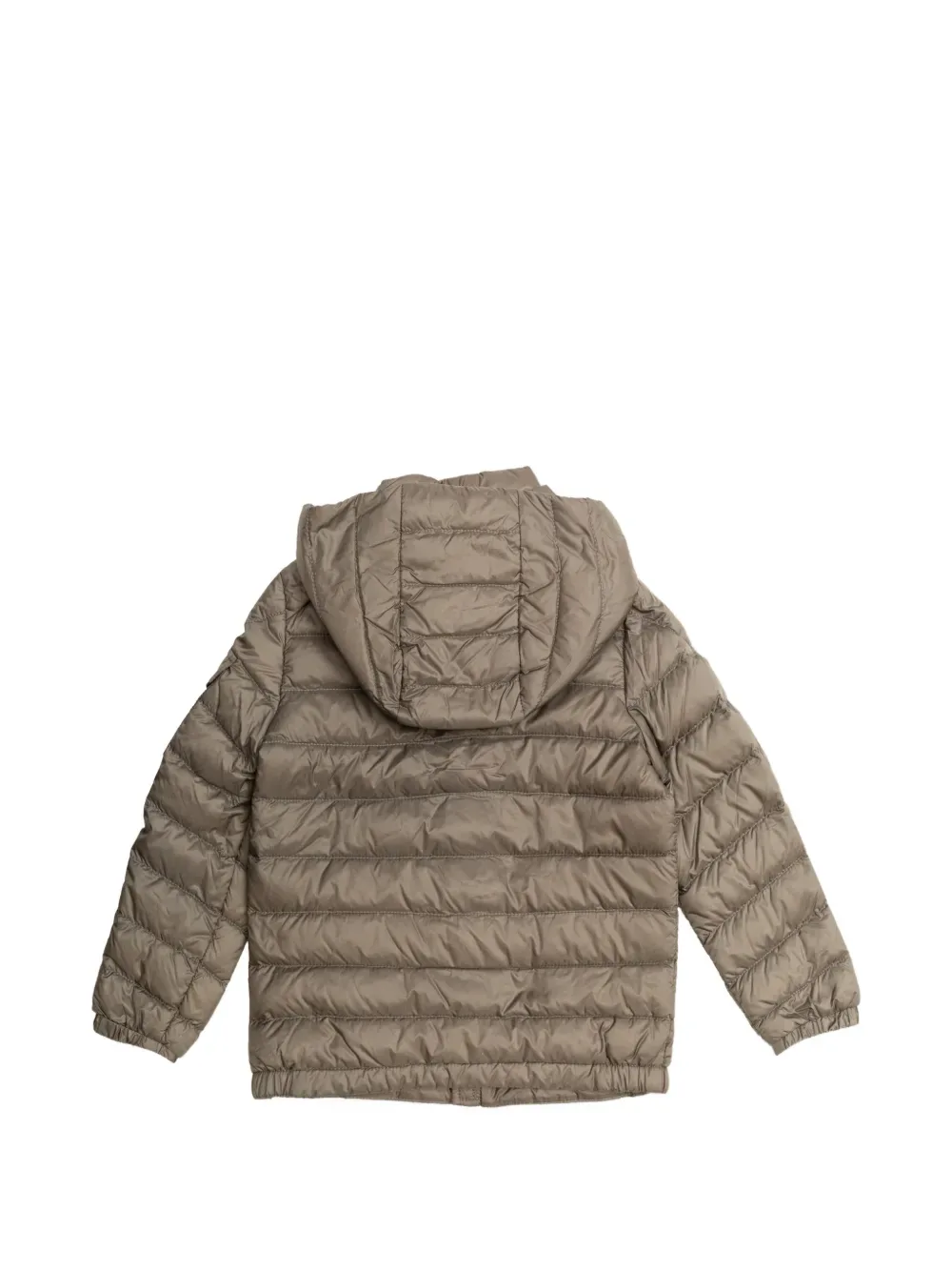 Стеганая куртка с нашивкой-логотипом Moncler Enfant, серый — фото 2