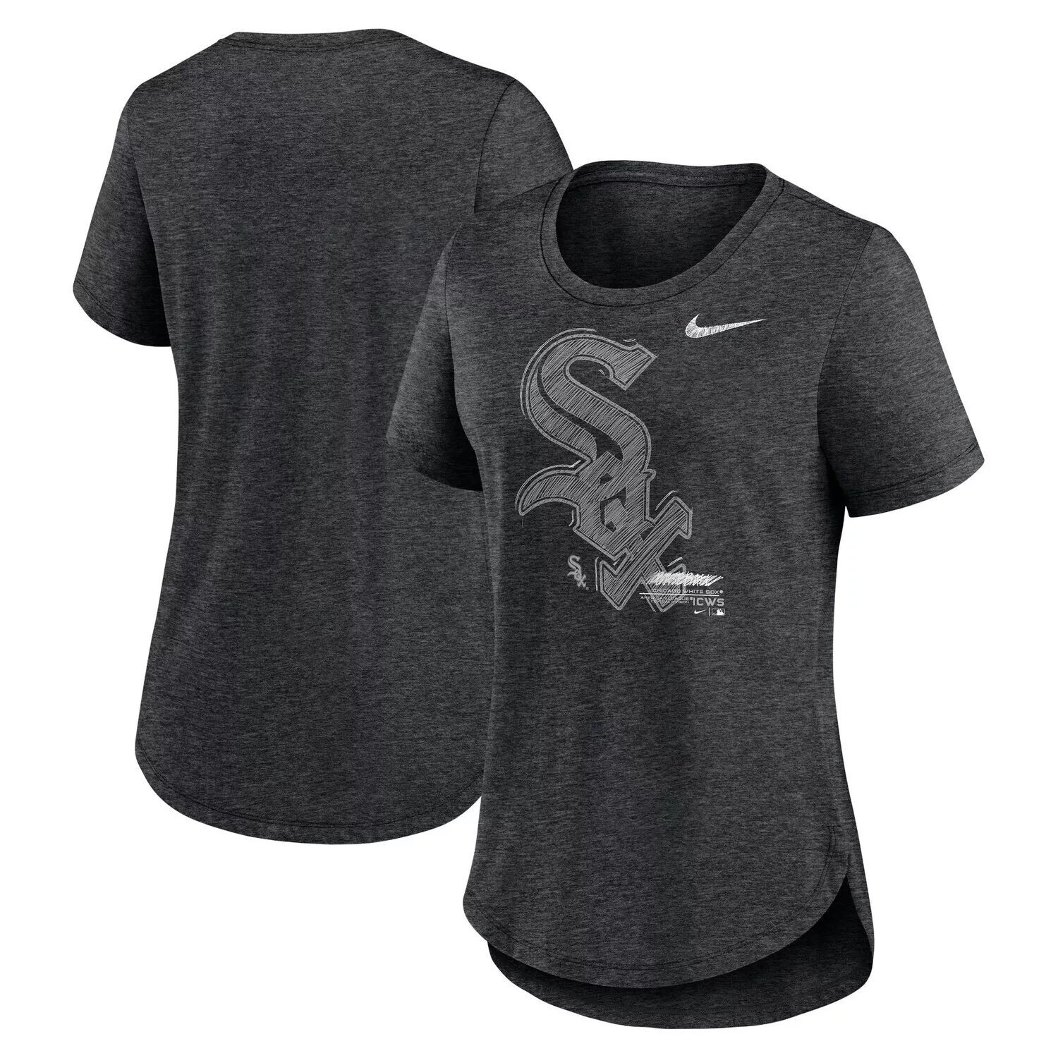 

Женская футболка Nike Heather Black Chicago White Sox Touch Tri-Blend Nike
