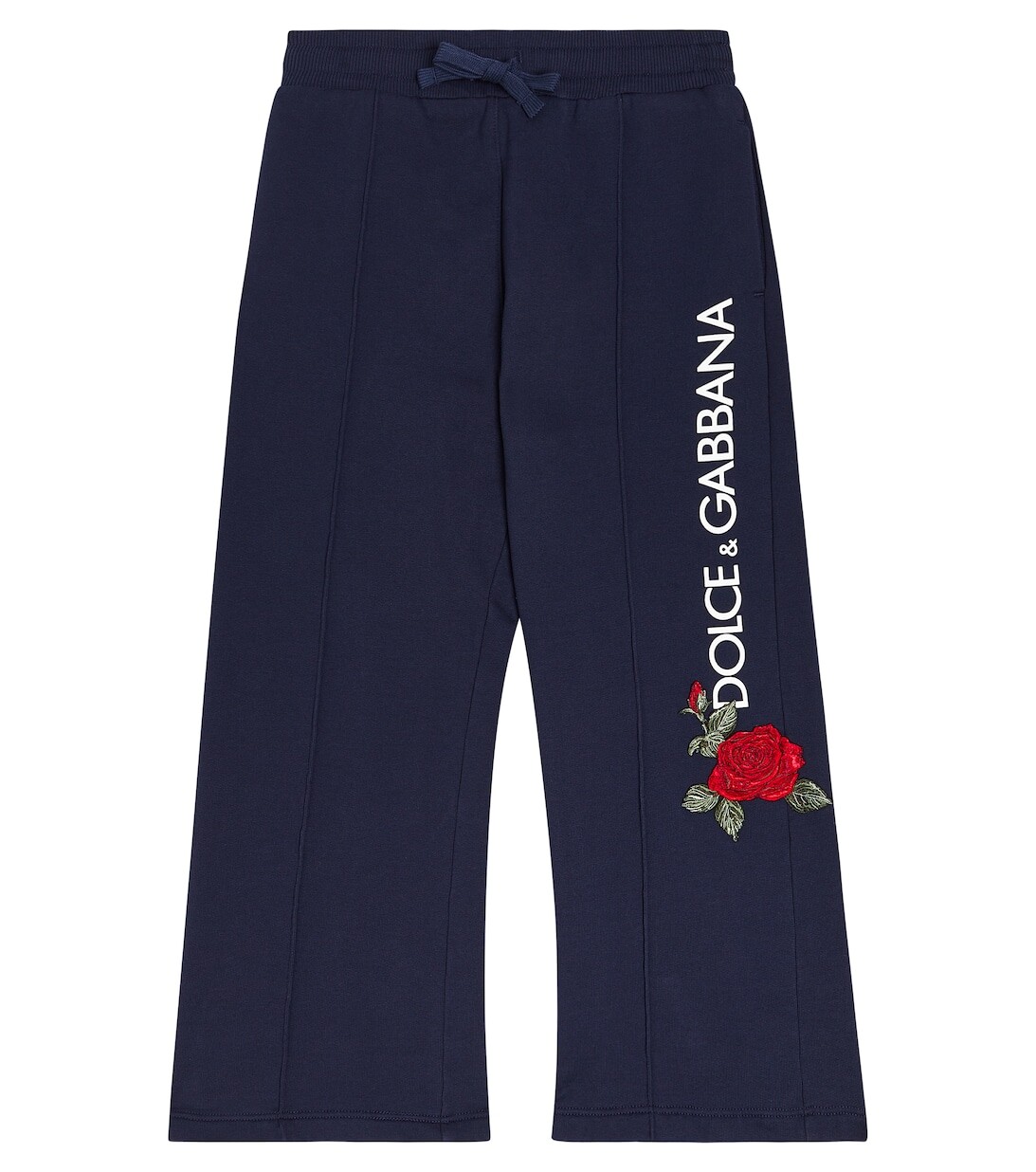 

Спортивные брюки из хлопкового джерси с логотипом Rose Dolce&Gabbana, синий