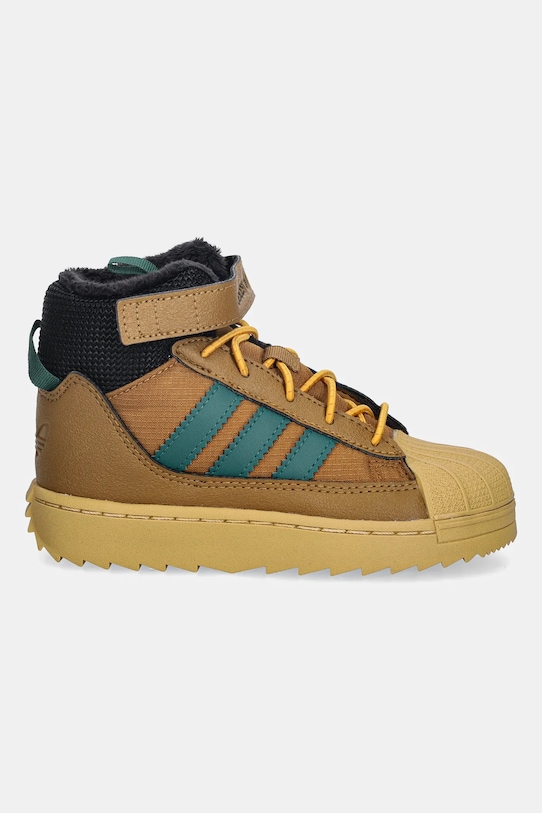 Детские зимние ботинки SUPERSTAR WINTER TREK Adidas Originals, коричневый — фото 2
