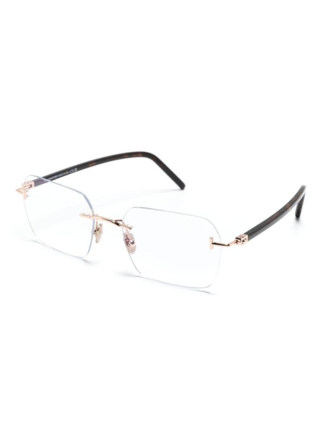 TOM FORD Eyewear очки в безободковой оправе, золотистый — фото 2