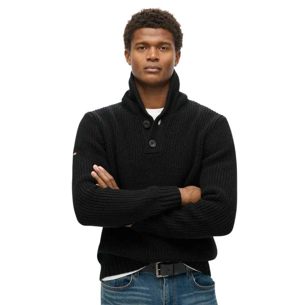

Свитер Superdry Shawl Collar, черный