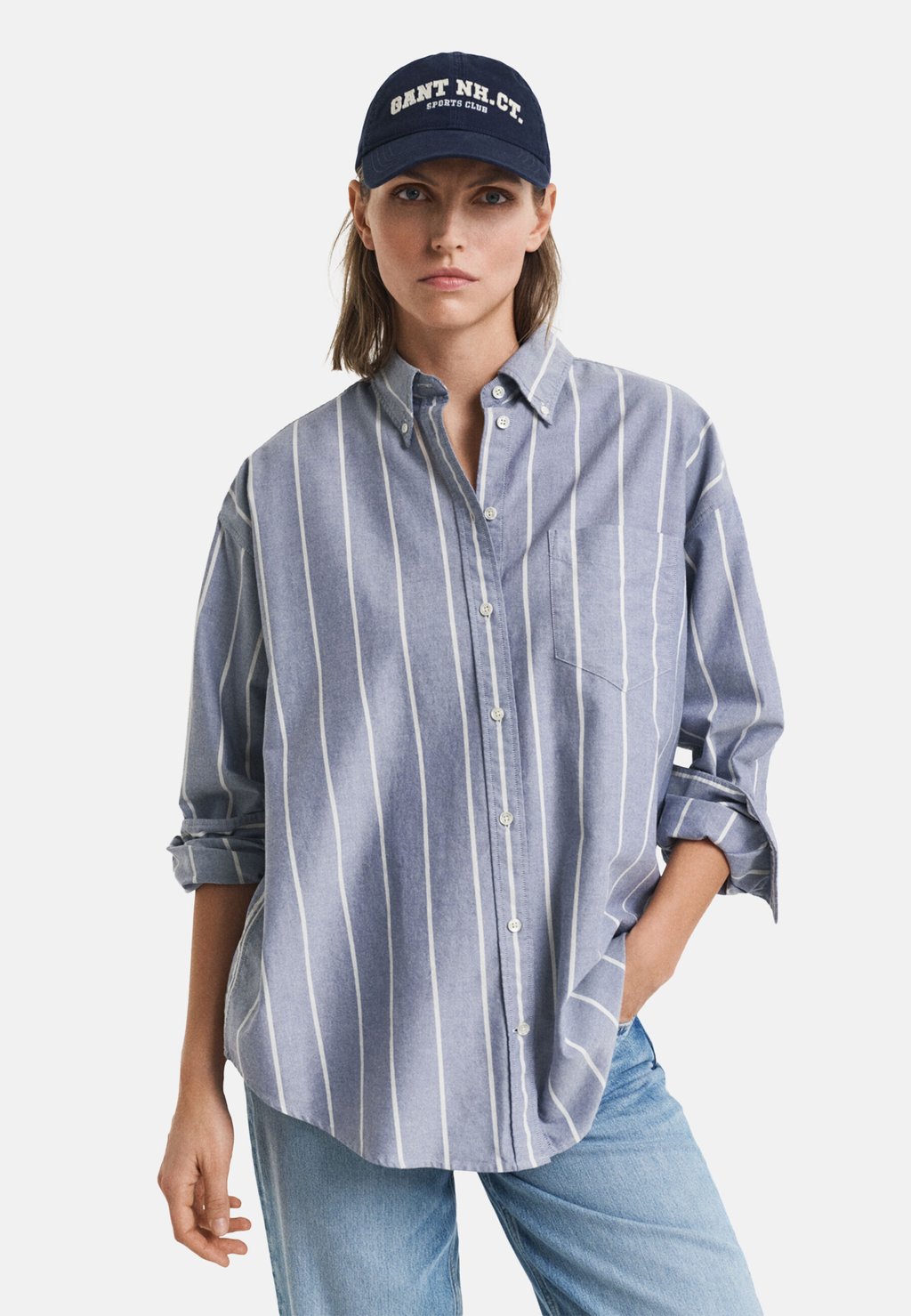 

Блузка на пуговицах CLASSIC OXFORD GANT, темно-синий