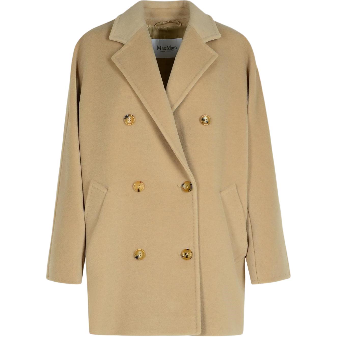 

101801 Двубортное пальто Icon MaxMara, бежевый