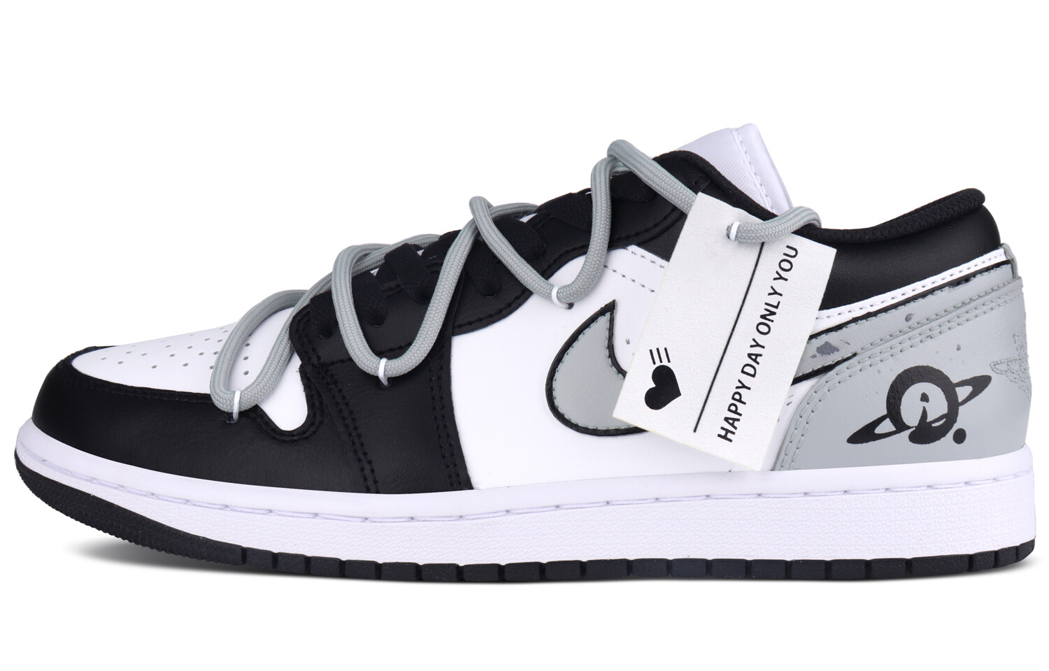

Кроссовки Jordan AJ1 Vintage Basketball Shoes Men Low-top White/black, черный