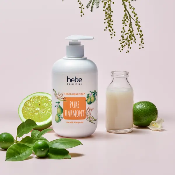 Жидкое мыло для рук, 500 мл Hebe Cosmetics Pure harmony rice milk&bergamot — фото 2