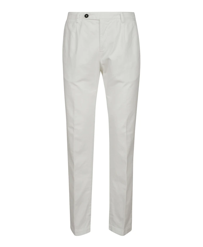 

Белые хлопчатобумажные брюки с карманами Massimo Alba, белый