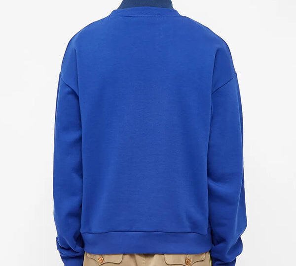 Толстовка large logo round neck sports royal blue Gucci, синий — фото 4