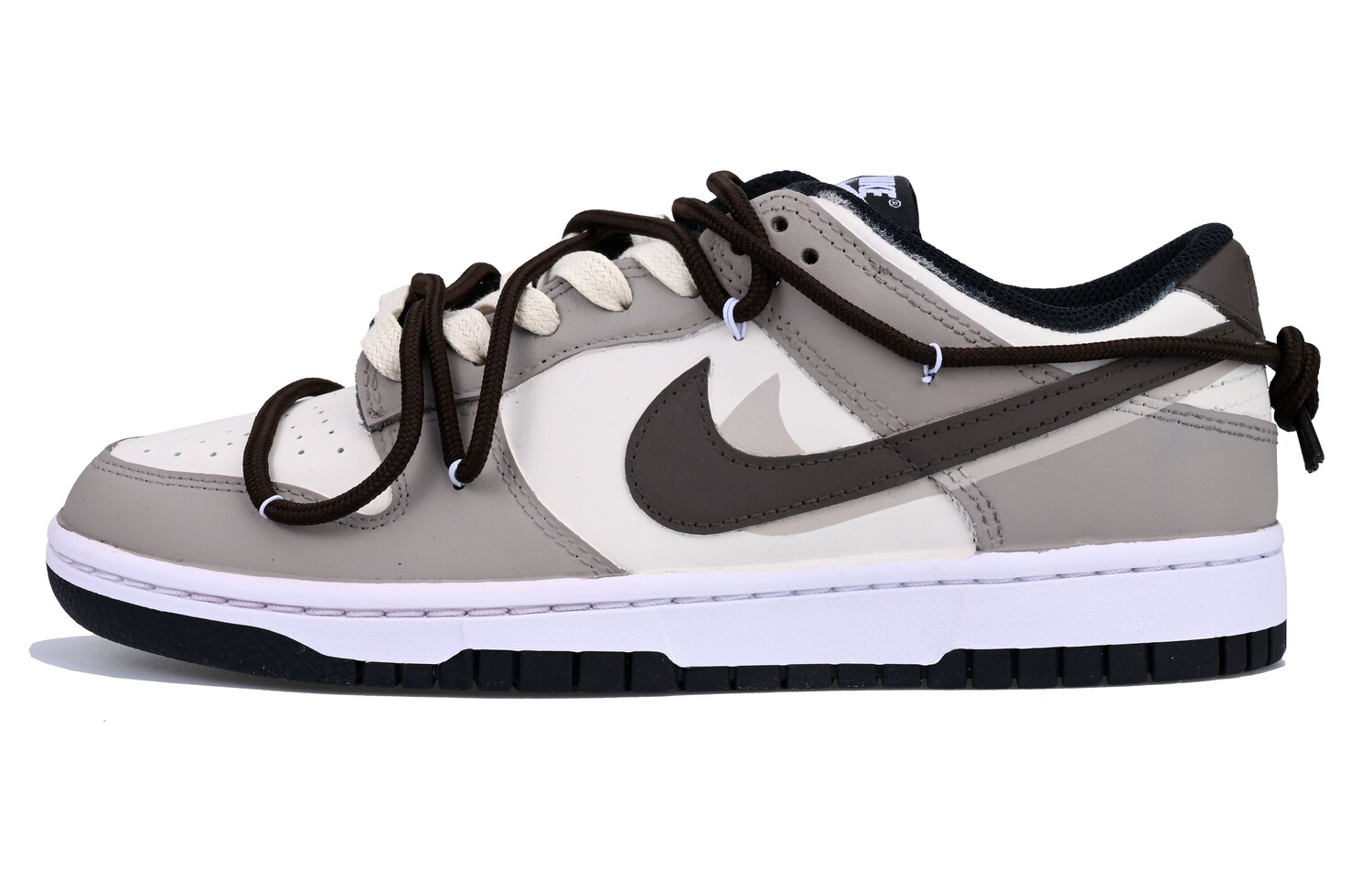 

Кроссовки Nike Dunk Skateboard Shoes Women's Low-Top Beige Brown, Коричневый, Кроссовки Nike Dunk Skateboard Shoes Women's Low-Top Beige Brown