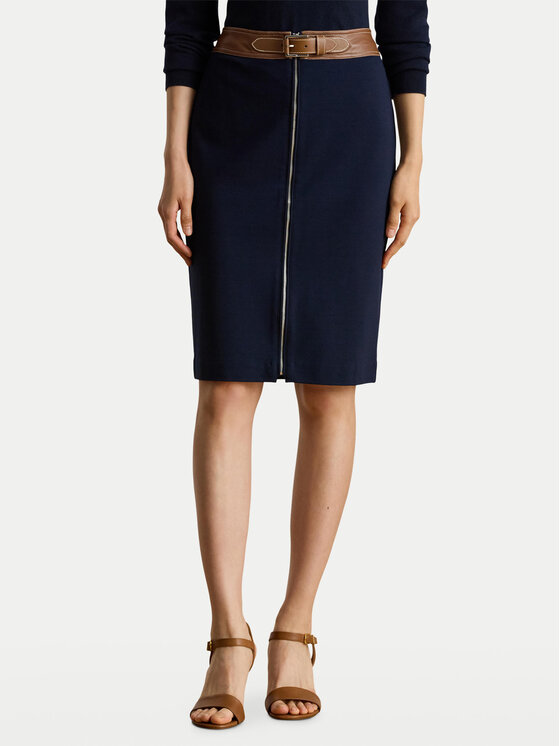 

Юбка-карандаш slim fit 200980024001 Lauren Ralph Lauren, синий