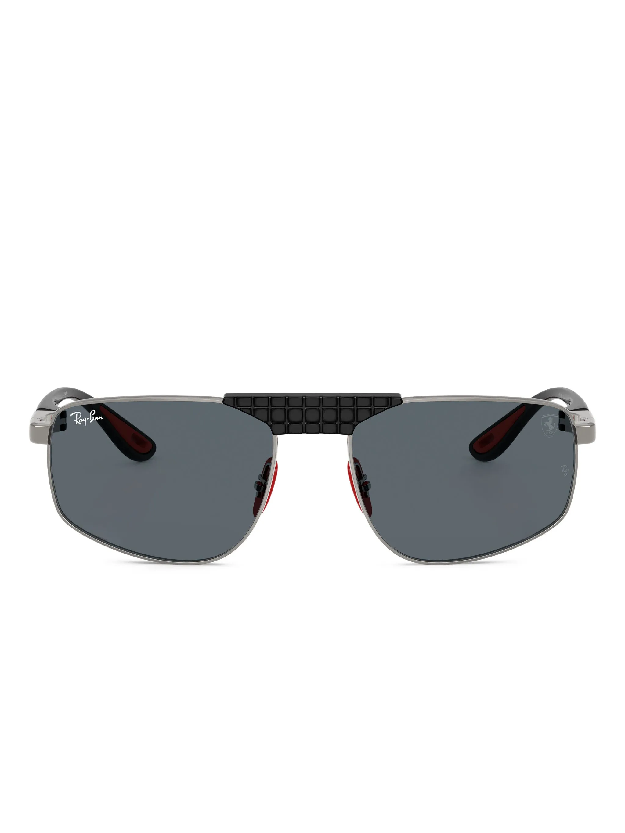 

Солнцезащитные очки в геометричной оправе Ray-Ban, серебристый