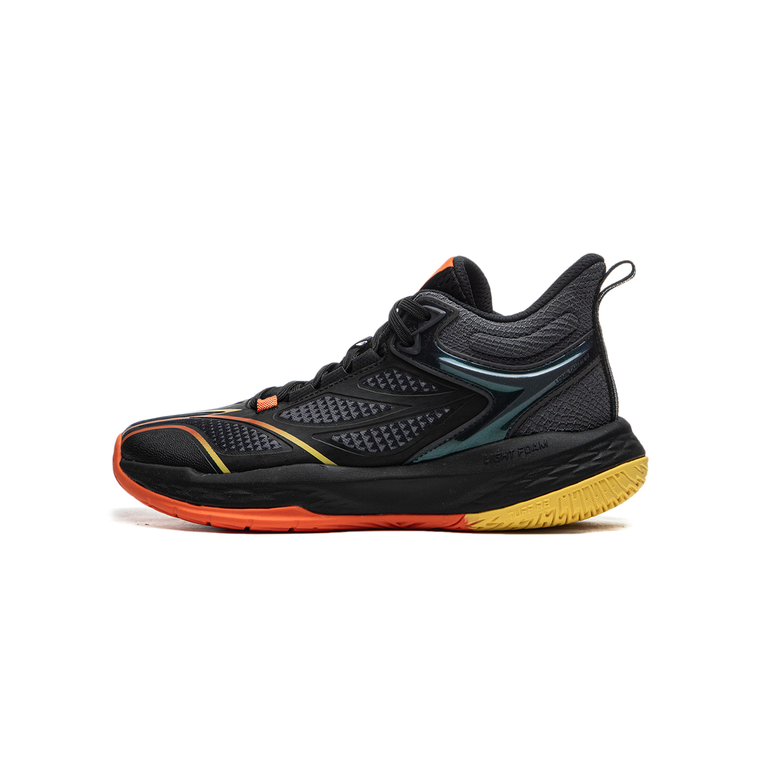 

LINING YOUNG Детские баскетбольные кроссовки с противоскользящим и износостойким отскоком, среднего размера, черно-серые