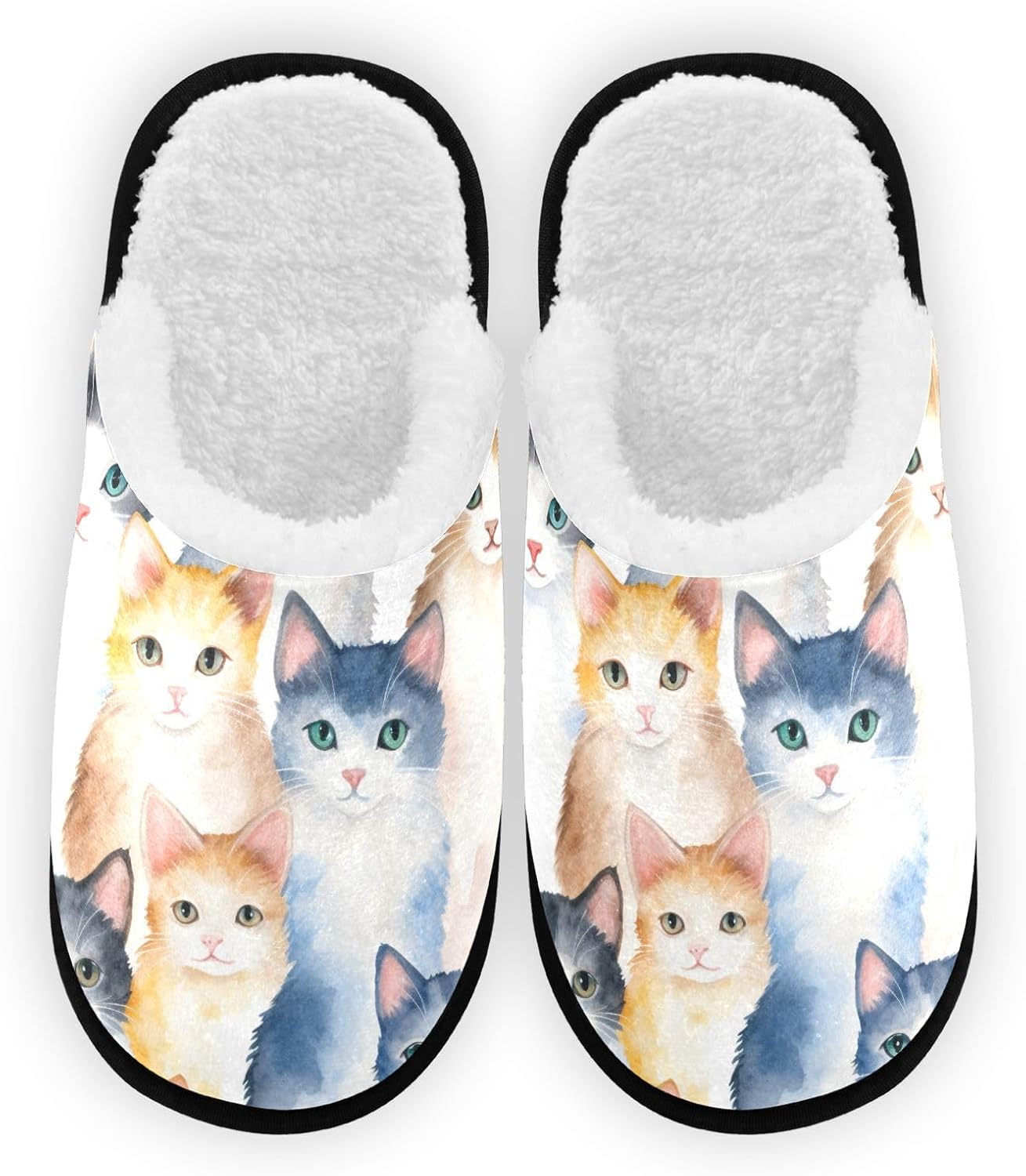 

Плюшевые тапочки FENOCHE для женщин и мужчин, теплые и удобные, для путешествий и спа, домашние тапочки с противоскользящей подошвой, Multicolor