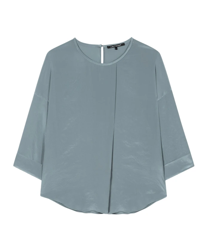 

Струящаяся блузка, серо-голубого цвета. Luisa Cerano, синий