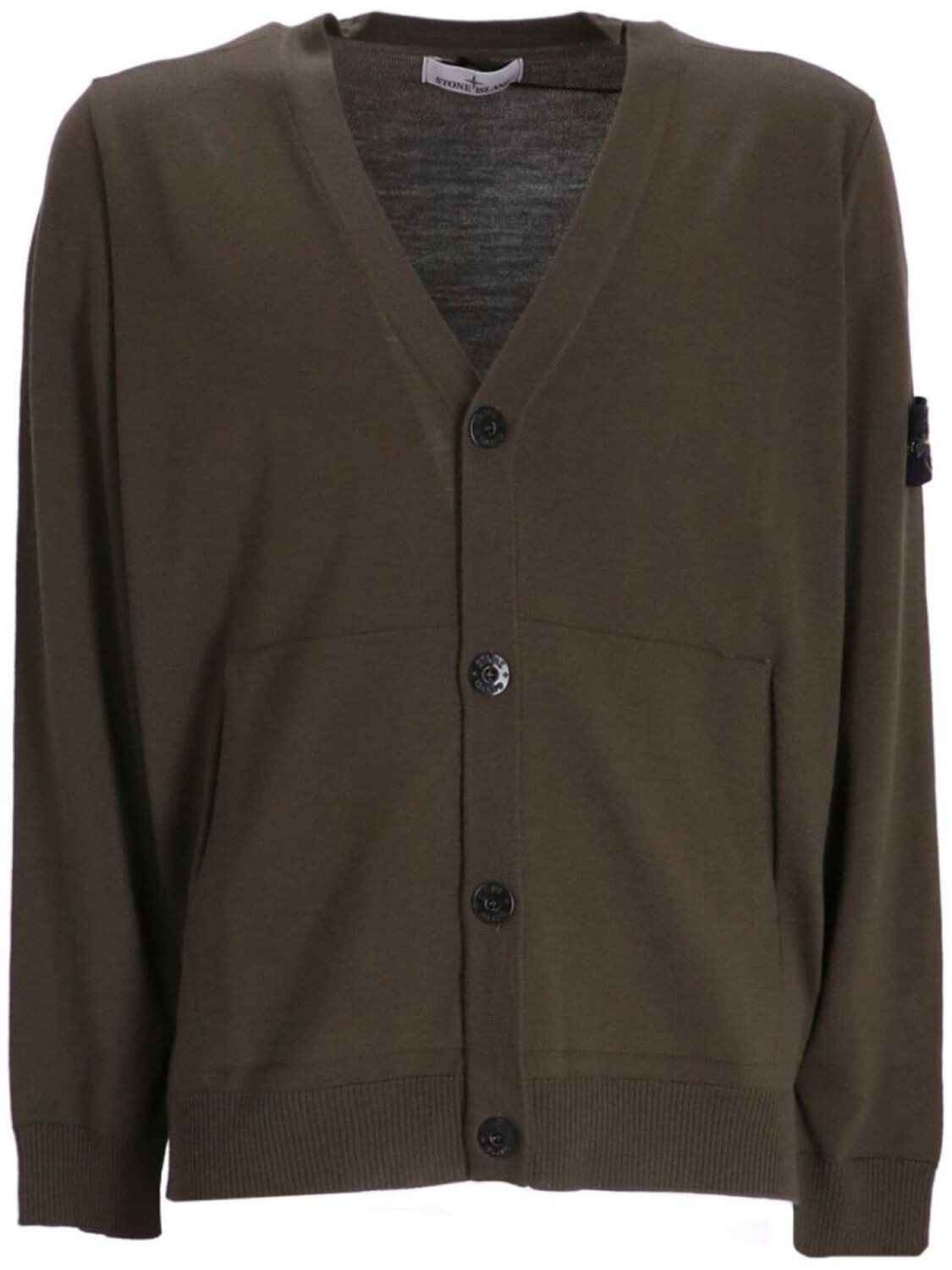 

Кардиган с V-образным вырезом и нашивкой Compass Stone Island, зеленый