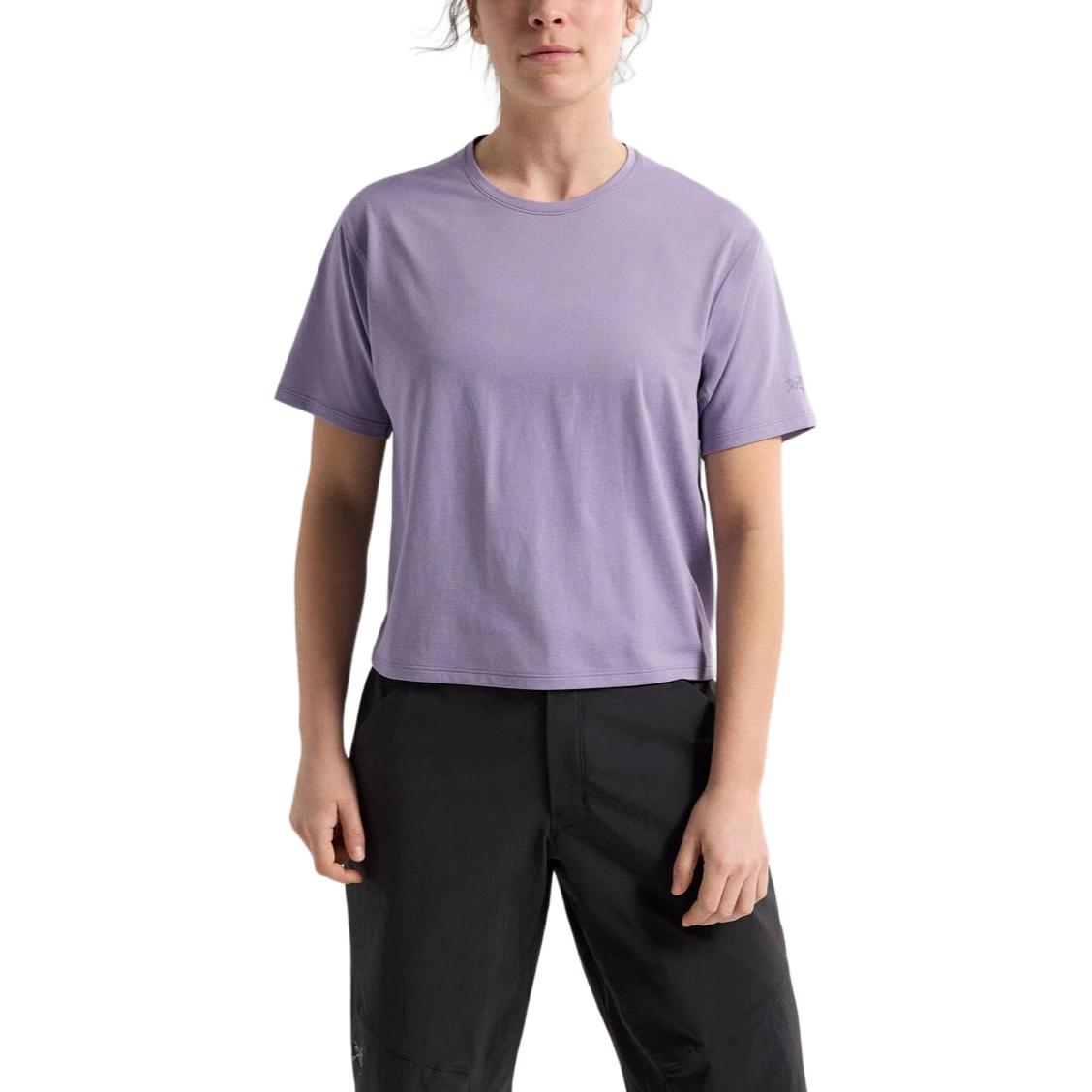 

TAEMA Футболка с втачным рукавом для женщин Arcteryx, rock frost фиолетовый серый/velocity heather