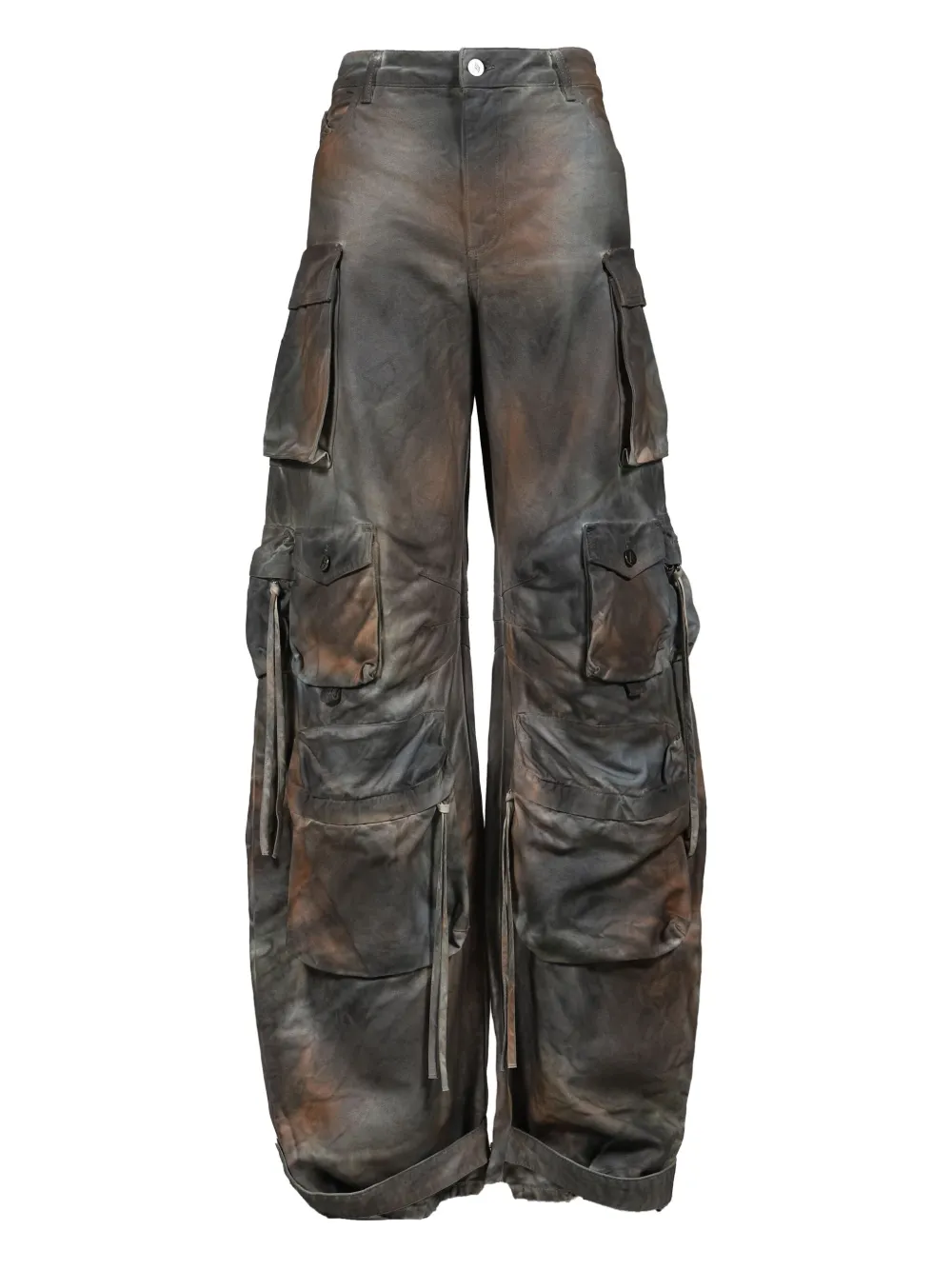 

Брюки-палаццо Fern с множеством карманов The Attico, серый