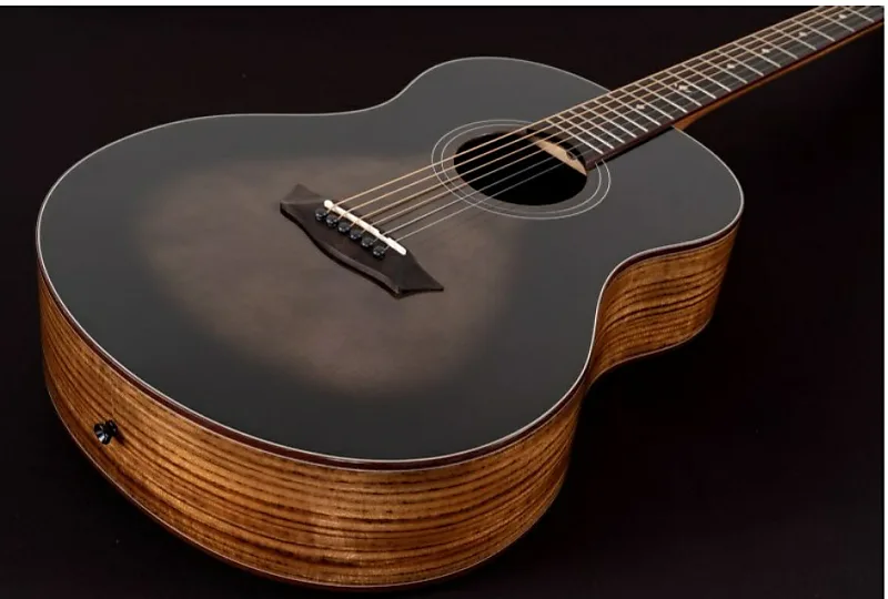 

Акустическая гитара Washburn Novo S9 Bella Tono Studio Acoustic Guitar. Gloss Charcoal Burst