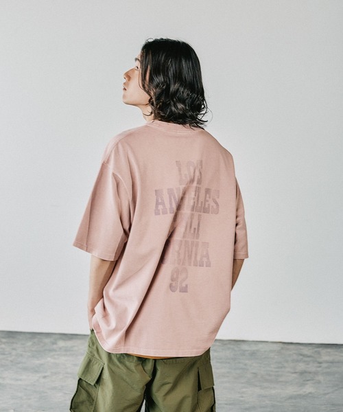 

Футболка с коротким рукавом, принт на спине BAYFLOW, розовый