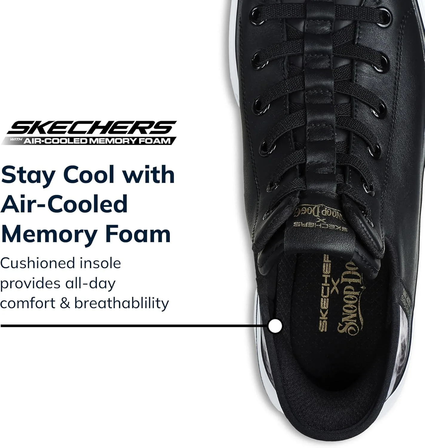 Кроссовки Skechers Snoop Dogg: Snoop One-Og Men's Canvas Hands Free Sneaker, черный/черный — фото 3