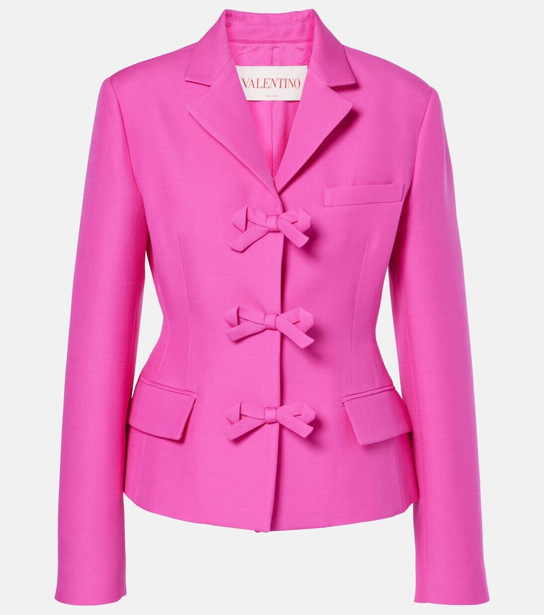 

Жакет Crepe Couture с бантом Valentino, цвет pink pp
