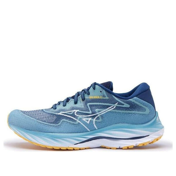 

Кроссовки wave rider 27 shock absorbing bounce lowtop 'blue' Mizuno, синий