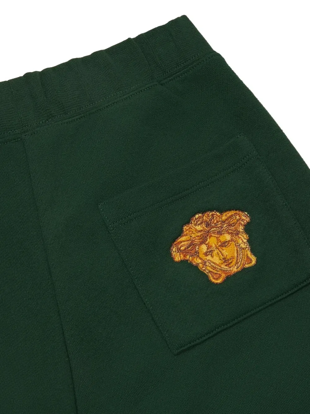 Спортивные брюки с карманом и декором medusa Versace Kids, зеленый — фото 3