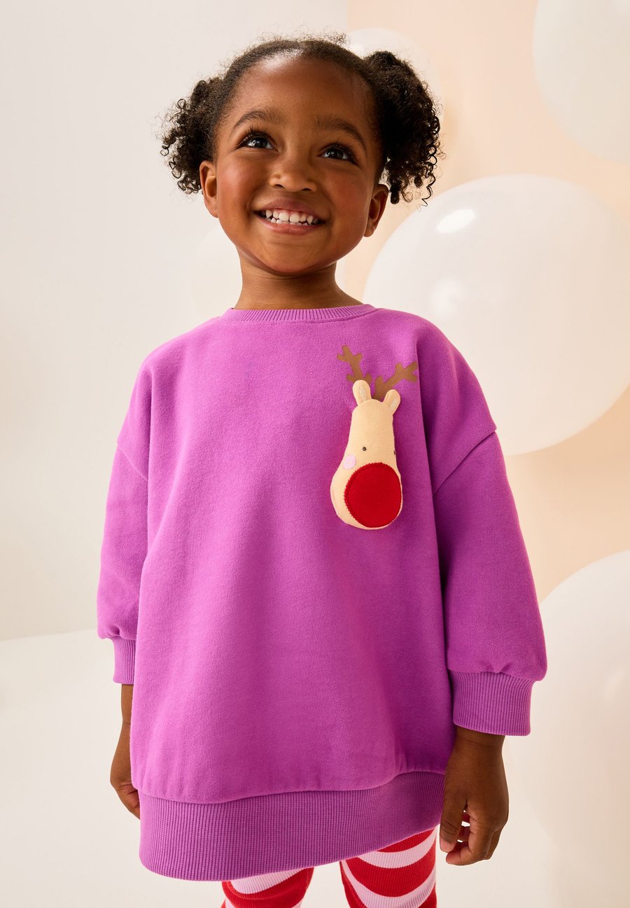 Толстовка Next SET, Purple Squeaky Reindeer Christmas/Purple — фото 4