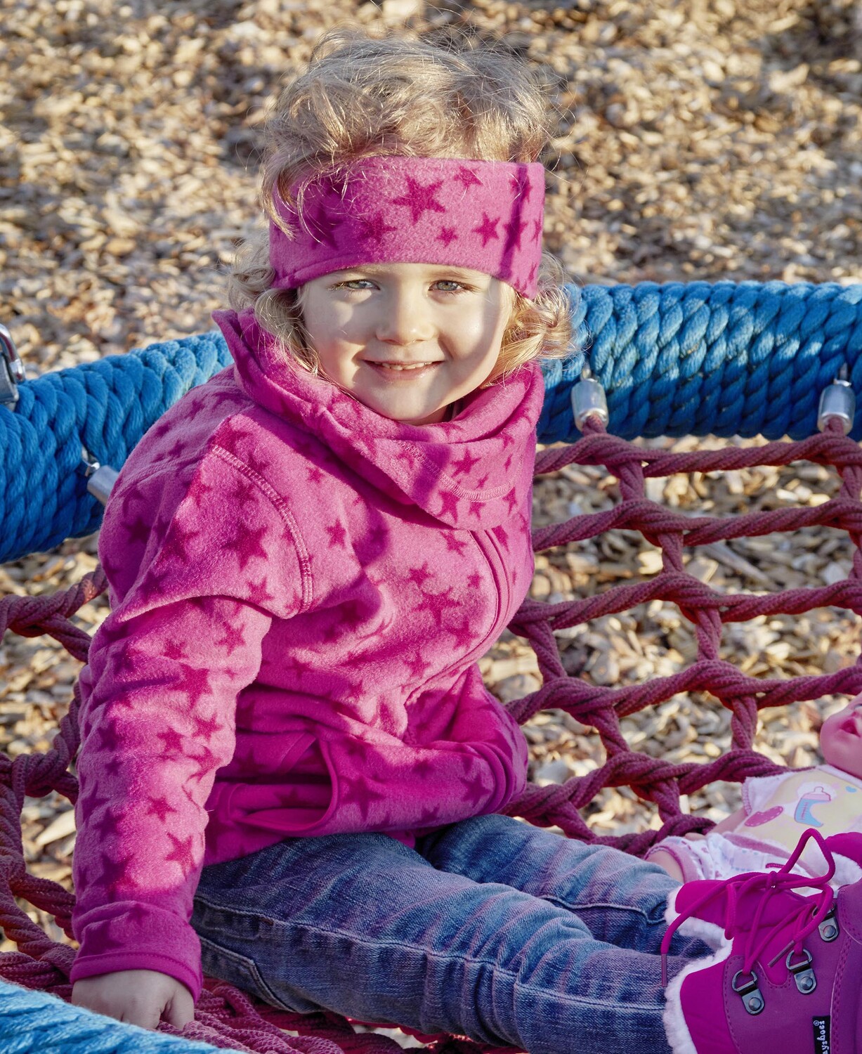 Флисовая куртка Playshoes Fleece Jacke Sterne, розовый — фото 4