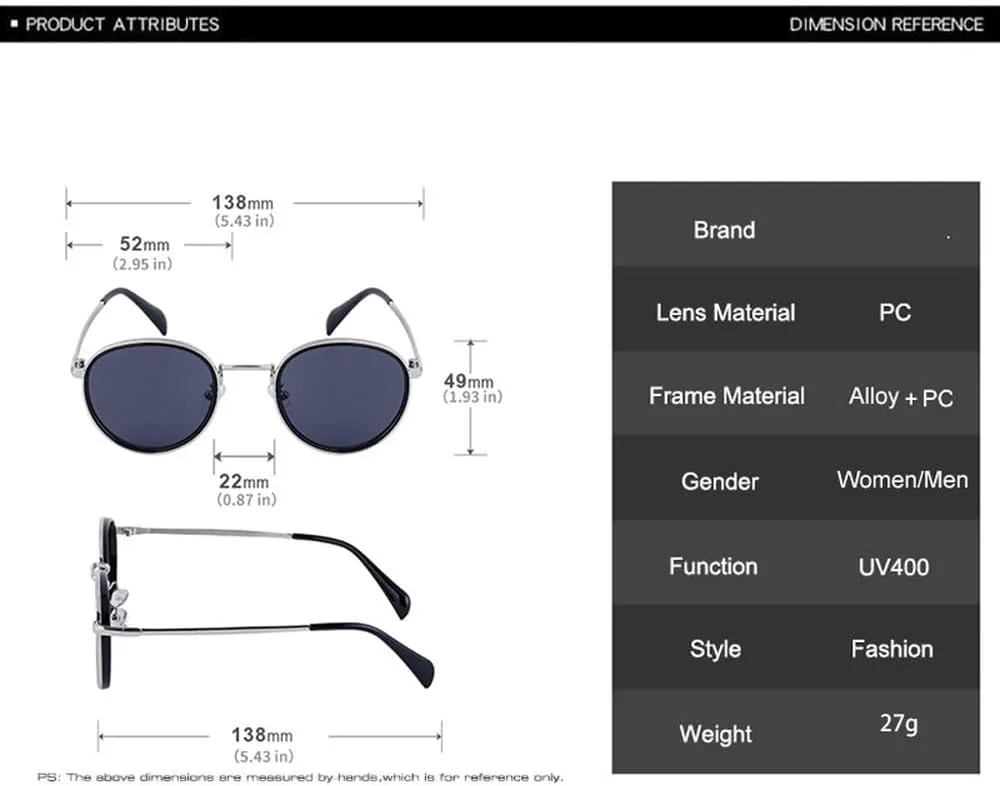 

Ретро овальные женские солнцезащитные очки класса люкс, модные мужские солнцезащитные очки в металлической оправе в стиле панк HVTVTLA, Black Silver Blue