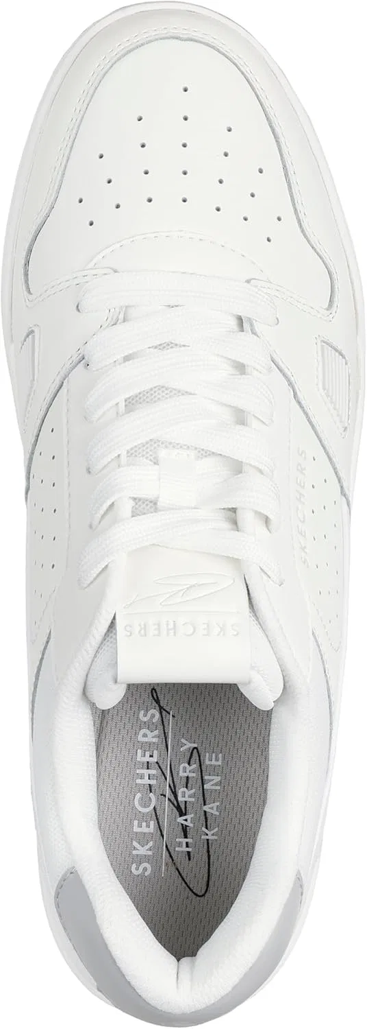 Мужские кроссовки Skechers Koopa Harry Kane Court Trainers, White Leather Suede Mesh Trim — фото 4