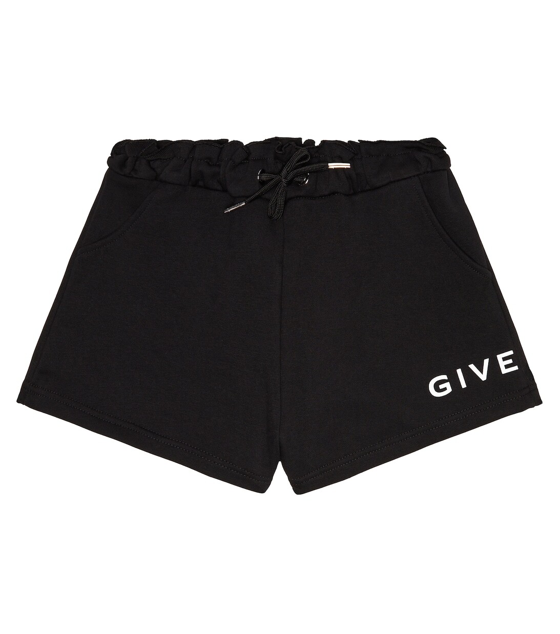 

Шорты из смесового хлопка с логотипом Givenchy Kids, черный