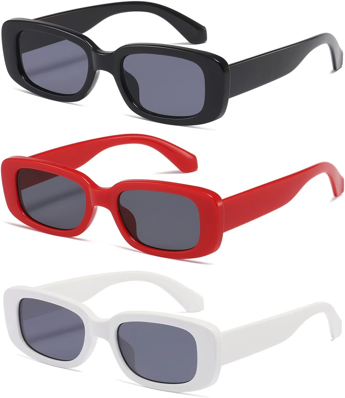 

Солнцезащитные очки Kimorn прямоугольной формы для женщин и мужчин, модные ретро-очки в стиле 90-х, защита от УФ-излучения UV 400, квадратная оправа, K1200, Black+white+red