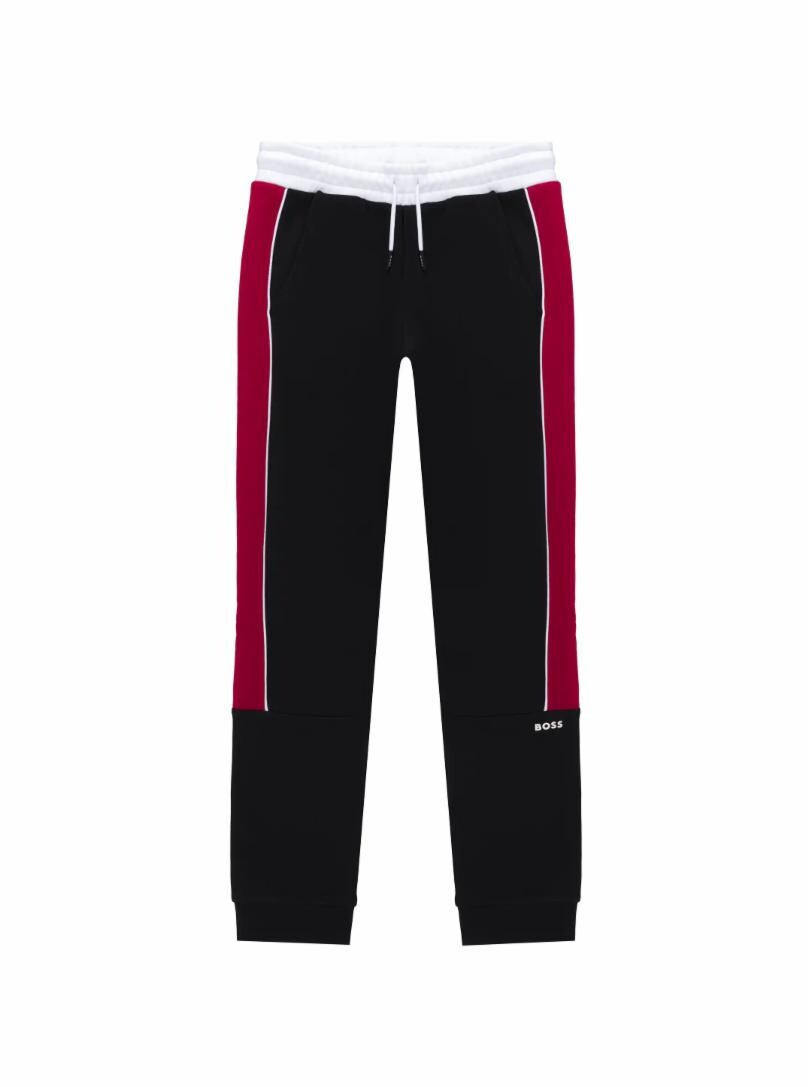 

Хлопковые джоггеры с лампасами BOSS, мультиколор