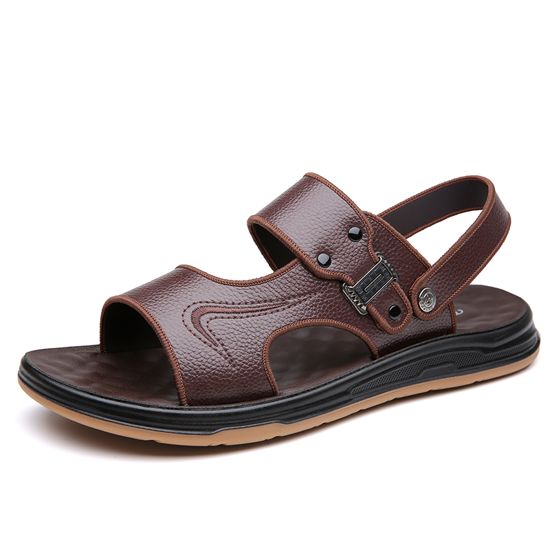 

POPULAR ROUSE PR Мужские пляжные сандалии коричневые, цвет Brown