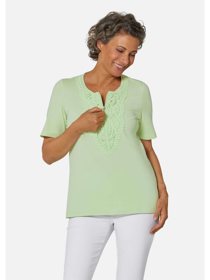 

Короткий размер: футболка с кружевом, рубашка с круглым вырезом и вязаным крючком кружевом салатового цвета. GOLDNER, Зеленый, Короткий размер: футболка с кружевом, рубашка с круглым вырезом и вязаным крючком кружевом салатового цвета. GOLDNER