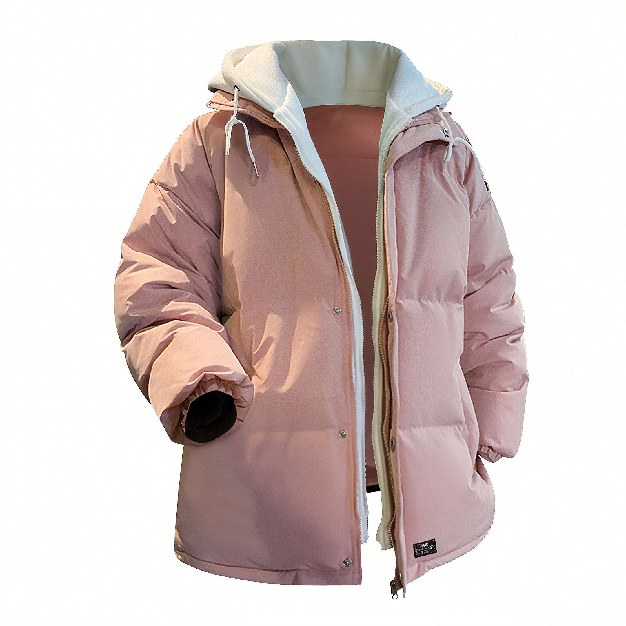 

Пуховик Unisex с капюшоном утепленный стеганый ZIAREL, розовый[removable logo]