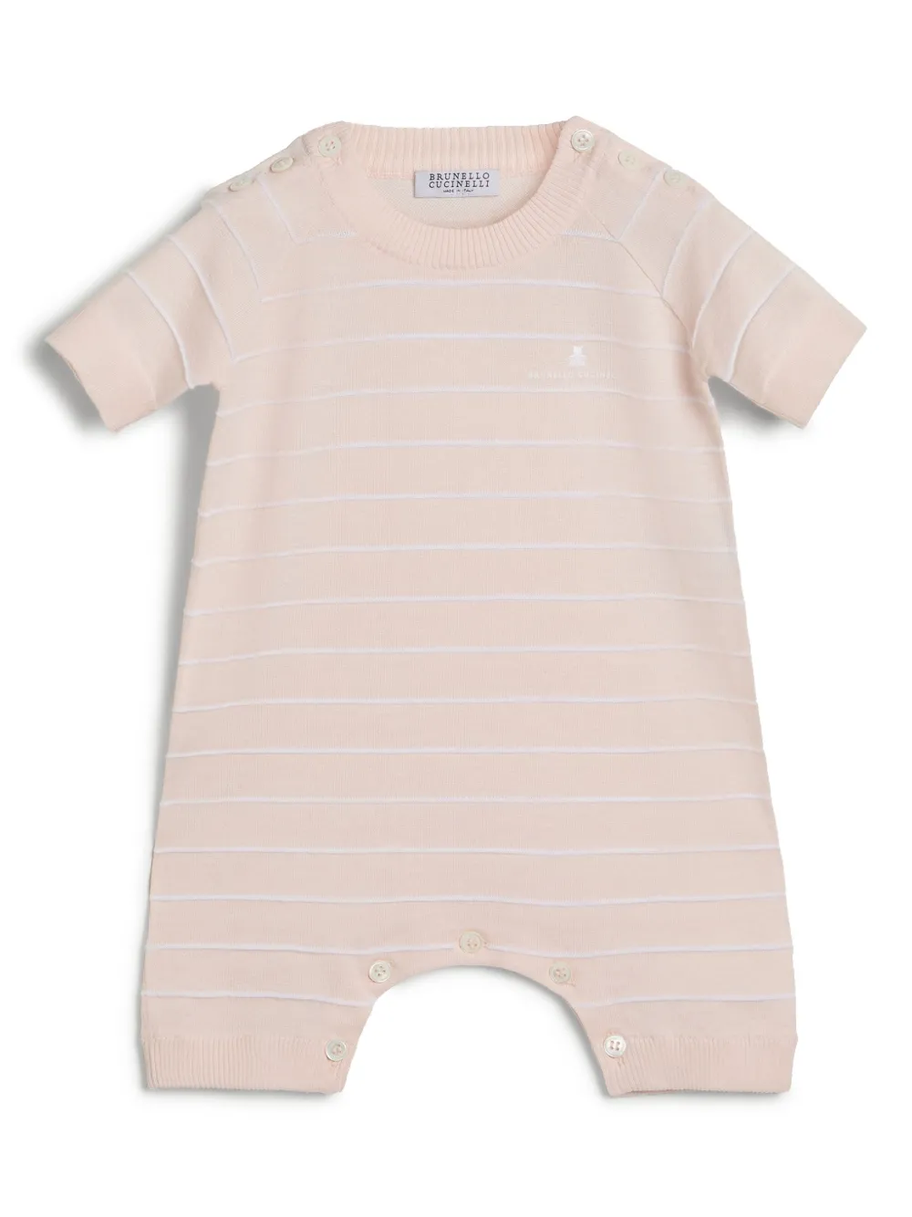 

Боди в полоску Brunello Cucinelli Kids, розовый