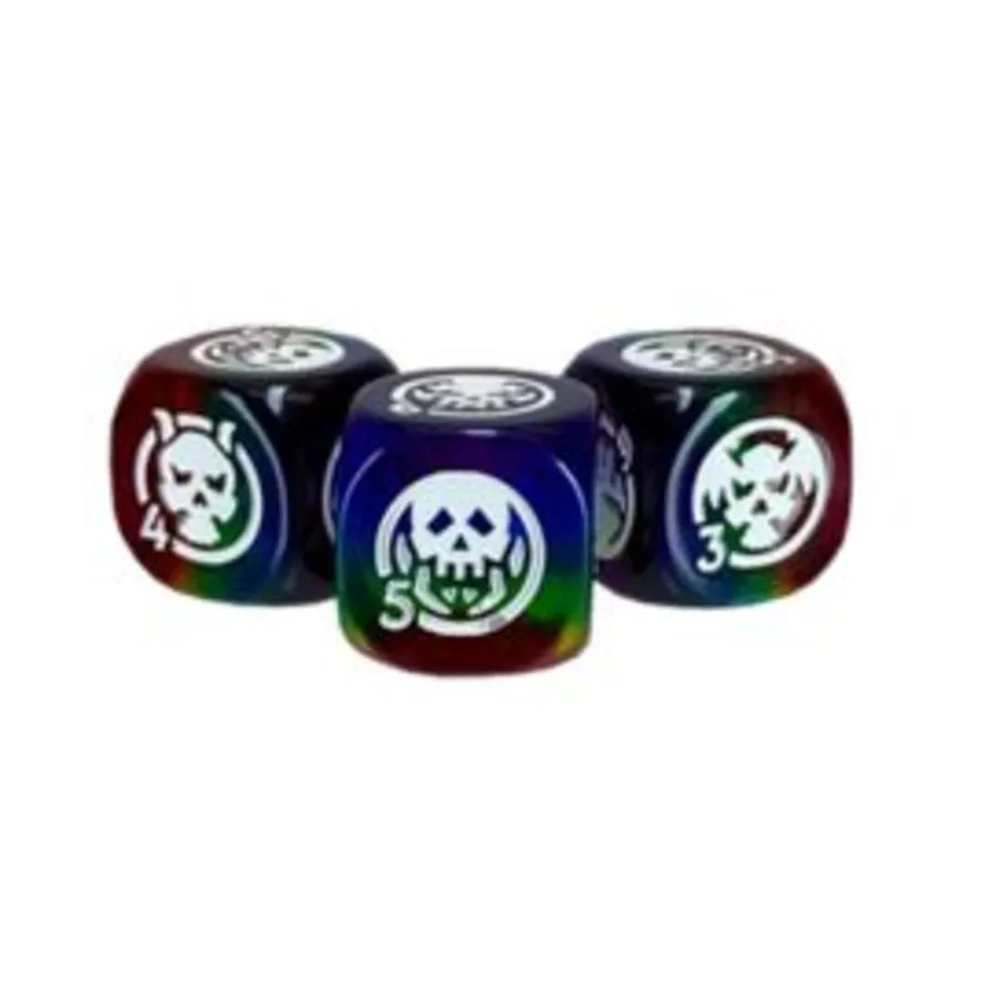 

Набор кубиков «Радужный череп d6» (3), Miscellaneous (Steve Jackson Games)