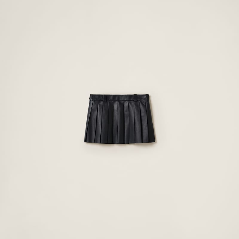 

Юбка из кожи наппа Miu Miu, черный